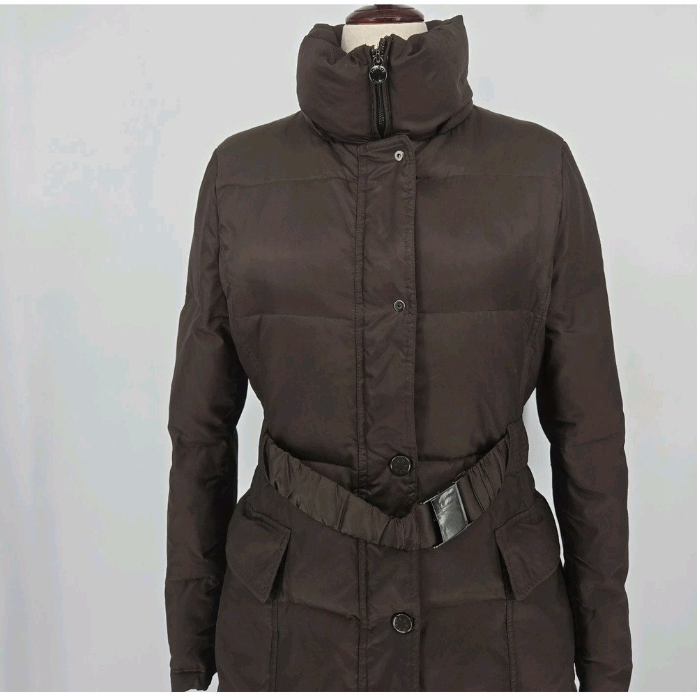 Laundry by Shelli Segal Long Down Puffer Coat Fur Hood Size Large Full Length‎